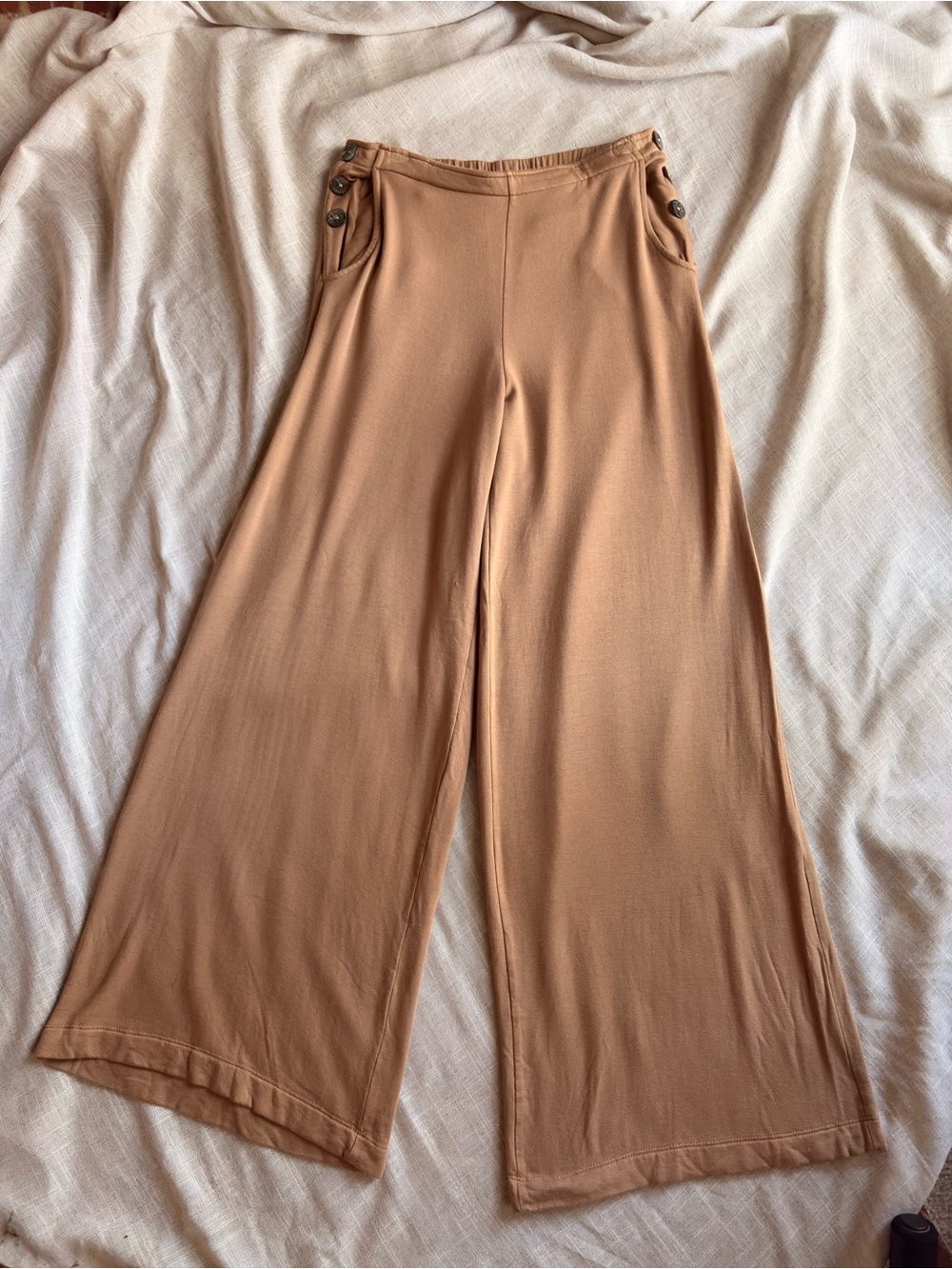 Bleusalt Palazzo Sailor Pant Camel Size 3 Large Wide Leg
